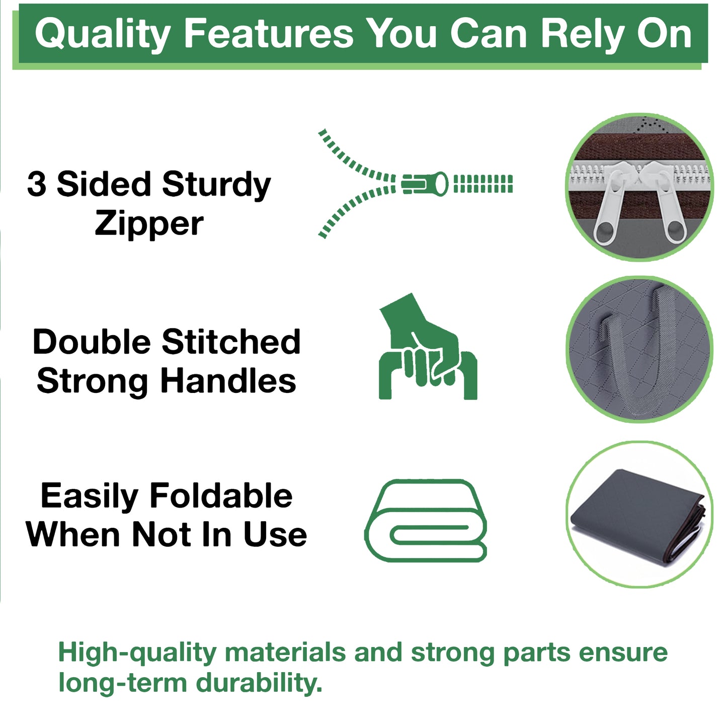 6 Pack Large Clothes Storage Bags with Zips