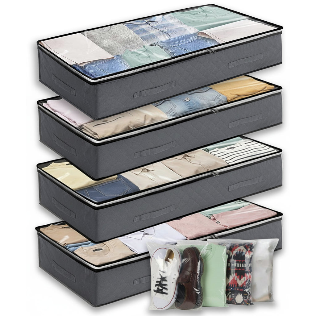 4 Pack 90L Under Bed Storage Bags